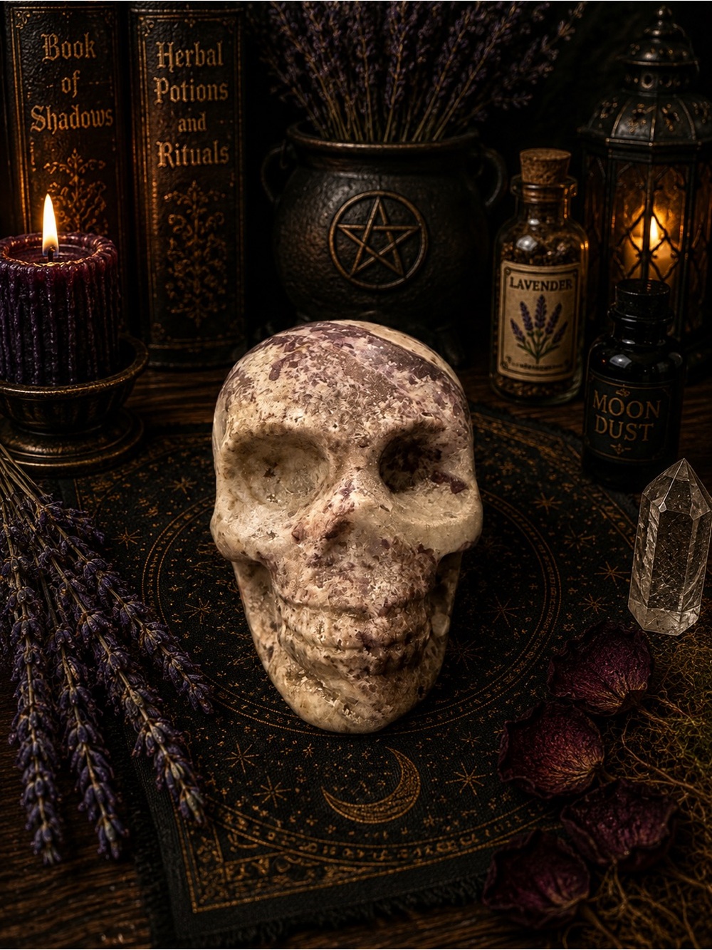 Purple Sphalerite Skull